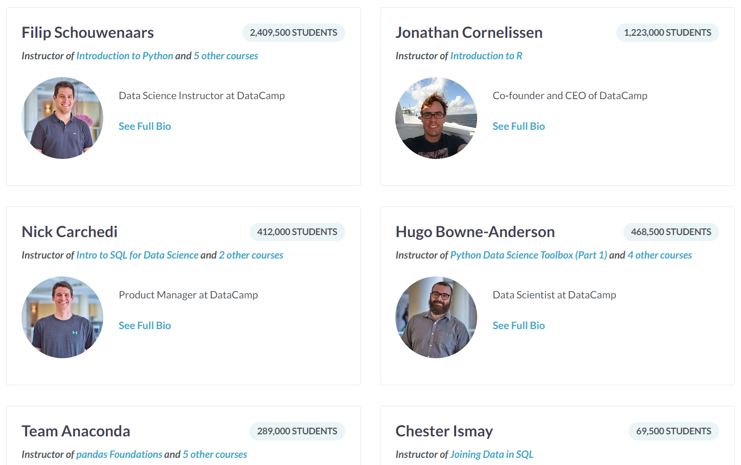 DataCamp Instructors