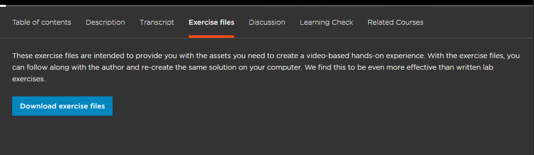 Pluralsight Review Exercise files